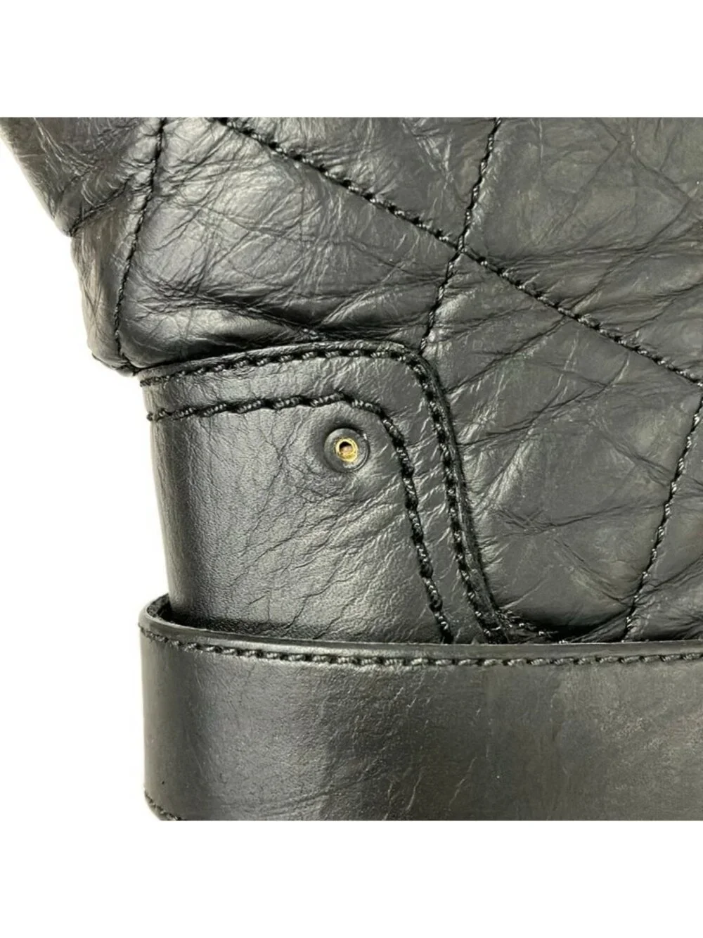 Chanel Short Boots 38 Black Quilted CC Logo Leather